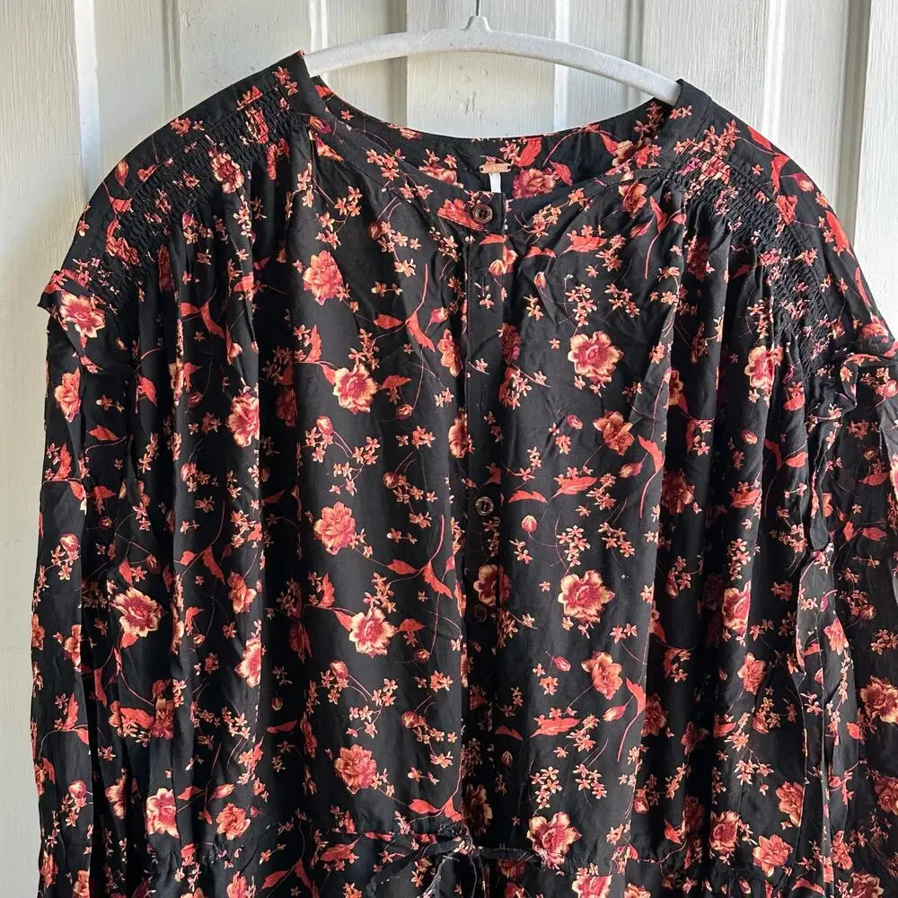 Free People Flower Fields Mini Dress Dark Combo Floral NWT – Size Large